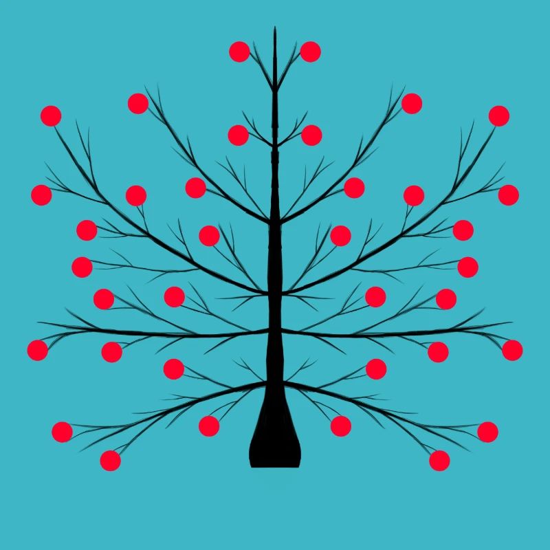 Arbre de Noël Arbre de Noël rouge cadeau