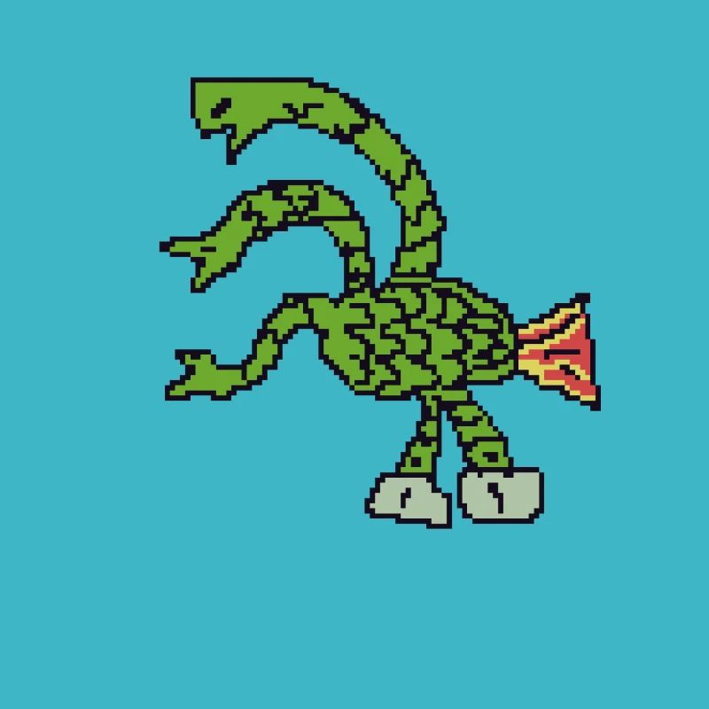 Three-headed Hydra Pixelart