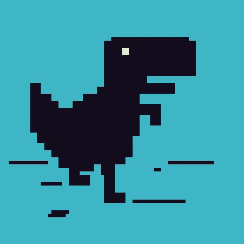Retro Pixel Dinosaurier