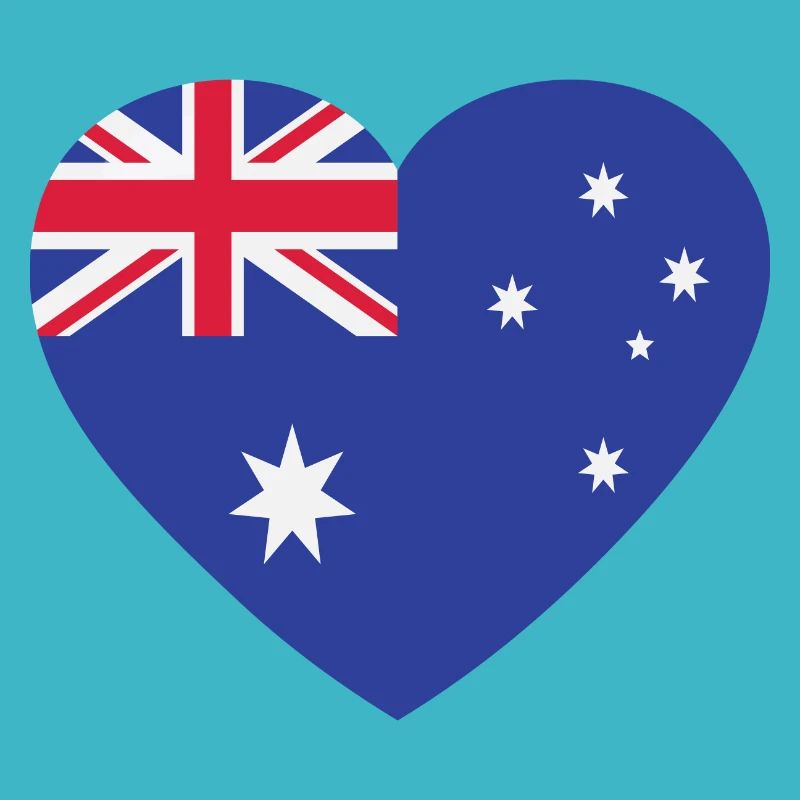Australie coeur drapeau drapeau De Canberra cadeau