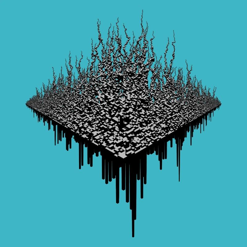 Techno Würfel abstrakte Kunst
