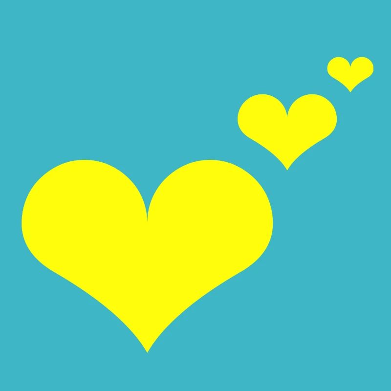 Herzen gelb Geschenkidee Geschenk Idee