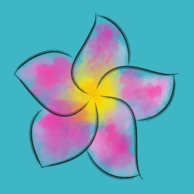 Frangipani Aquarell
