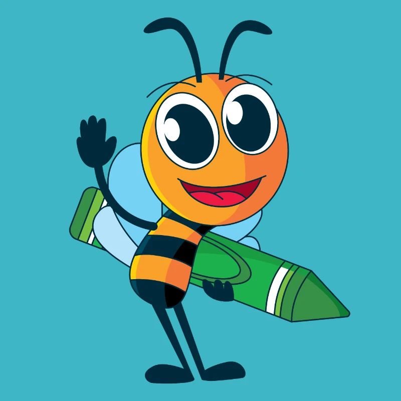 Abeille avec crayon