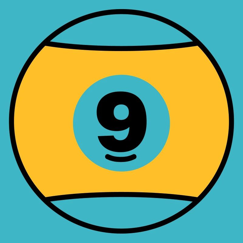 Billardkugel No 9 - gelb - V2