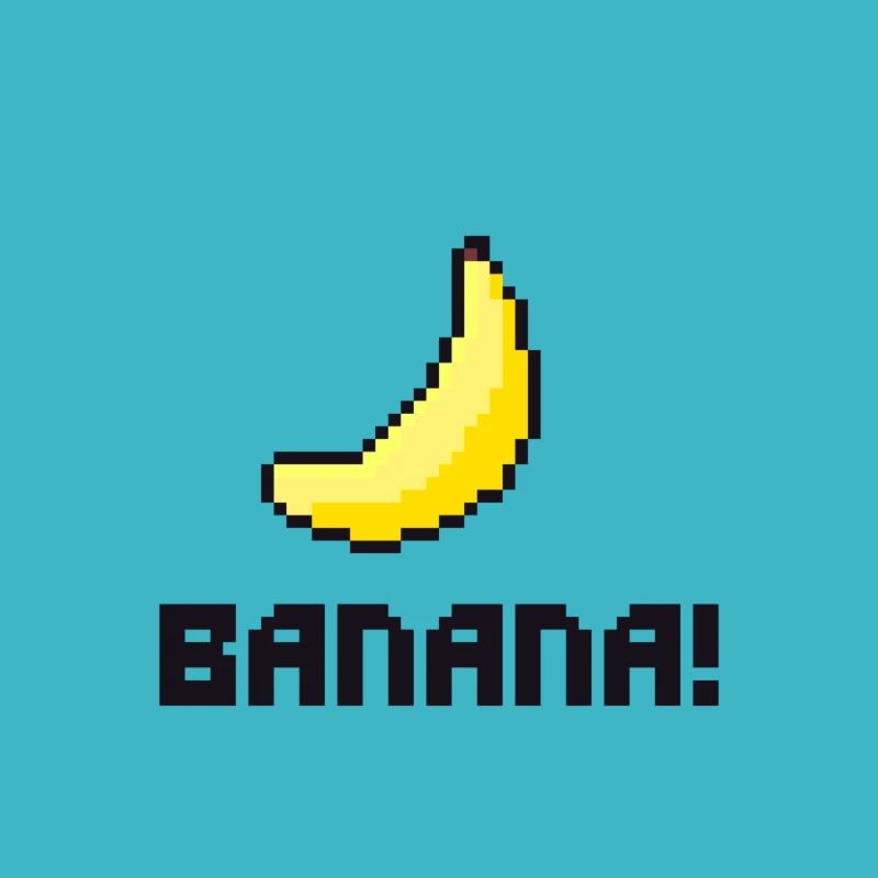 Type de pixels de banane rétro
