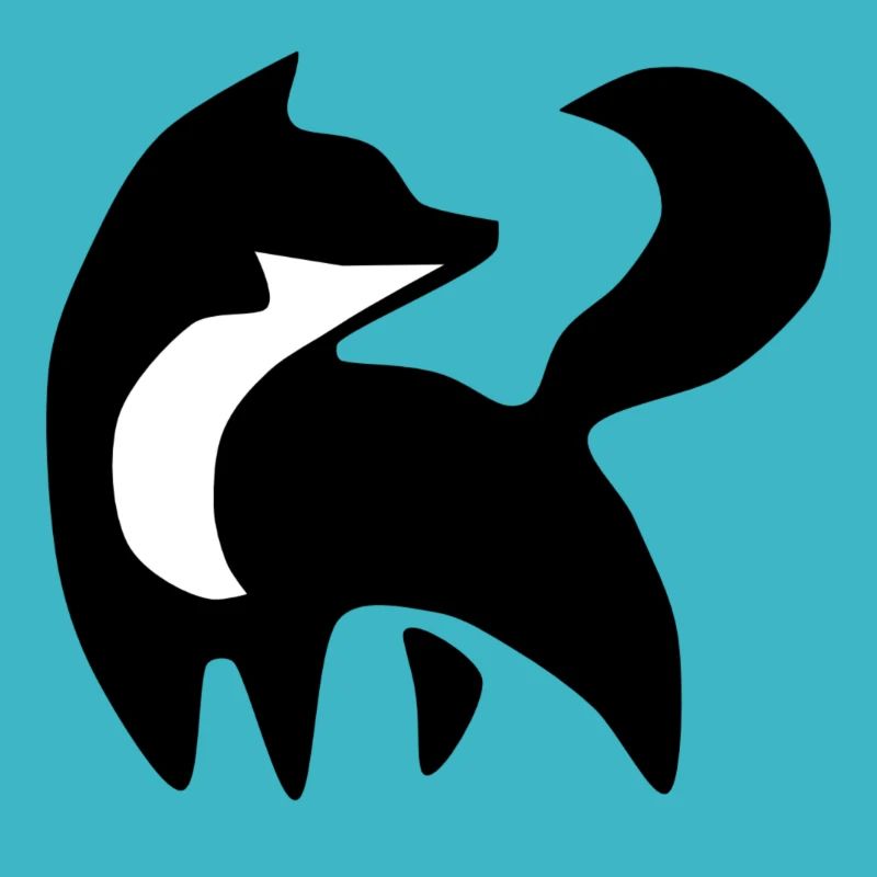 Fuchs Schwarz Weiß Logo