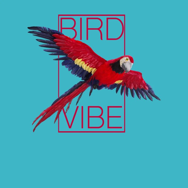 Perroquet rouge - OISEAU VIBE