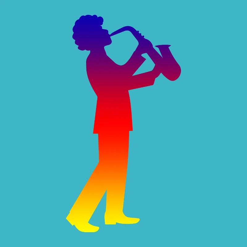 Musik Saxophon Guy Jazz Retro Vintage-Geschenkidee