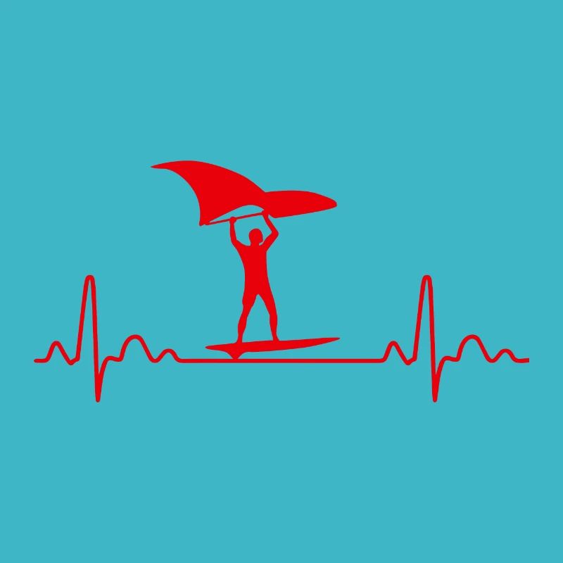 Heartbeat Wing Foiling Surfing Surfer Idée cadeau