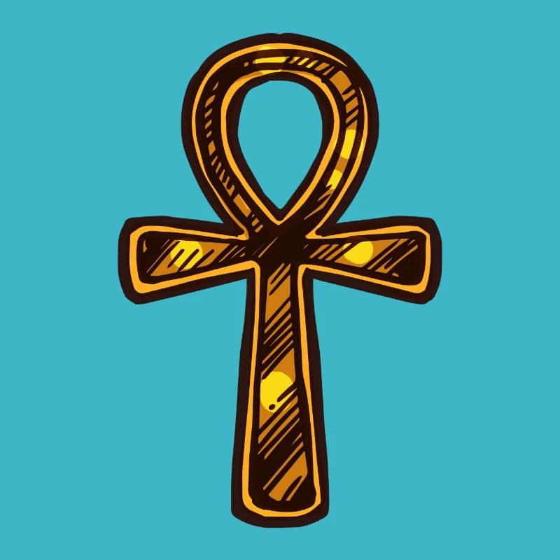 Ankh Egyptienne dorée