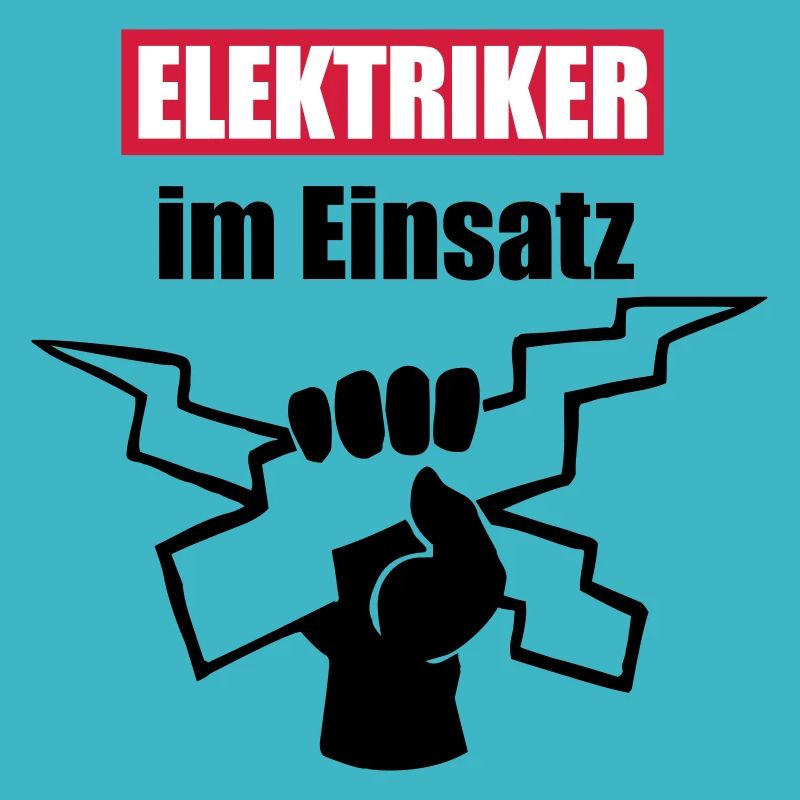 Elektriker, im Einsatz, Farben editierbar