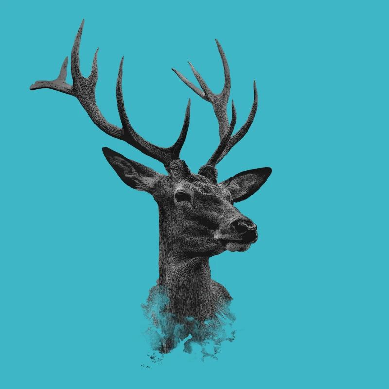 Hirschkopf mit Geweih