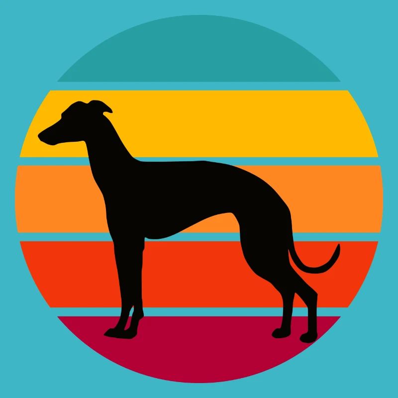 Retro Sunset Greyhound