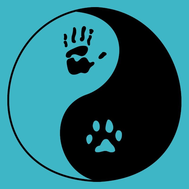 Chien homme empreinte