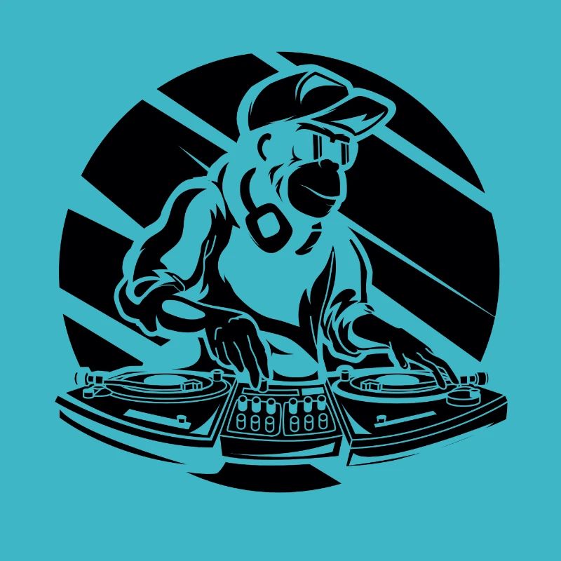 Cool Monkey Baboon Popo Pavianpopo Gorilla DJ