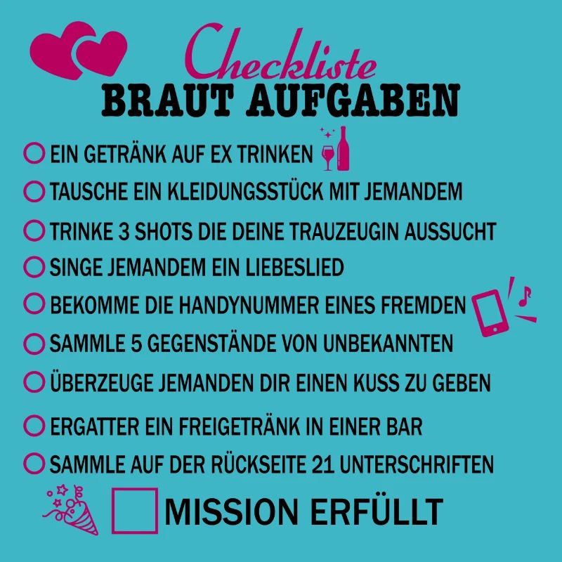 Checkliste braut aufgaben Geschenk Hochzeit Ehe