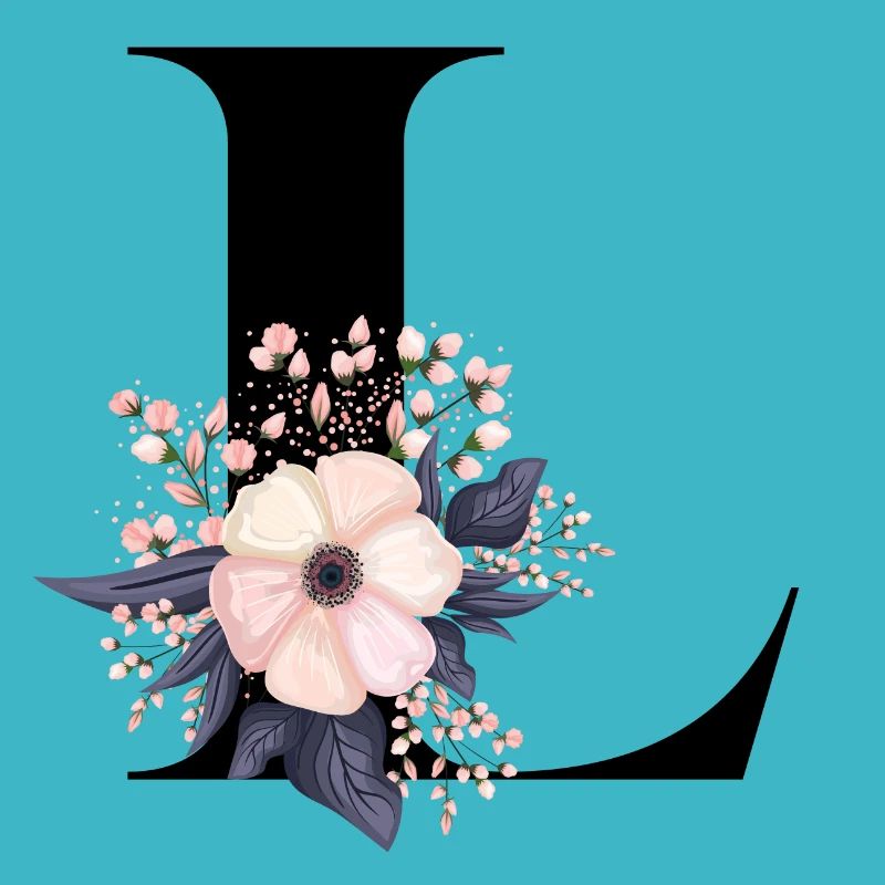 lettre L fleuris