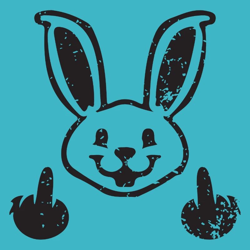 Cheeky Rabbit - frecher Hase - Mittelfinger