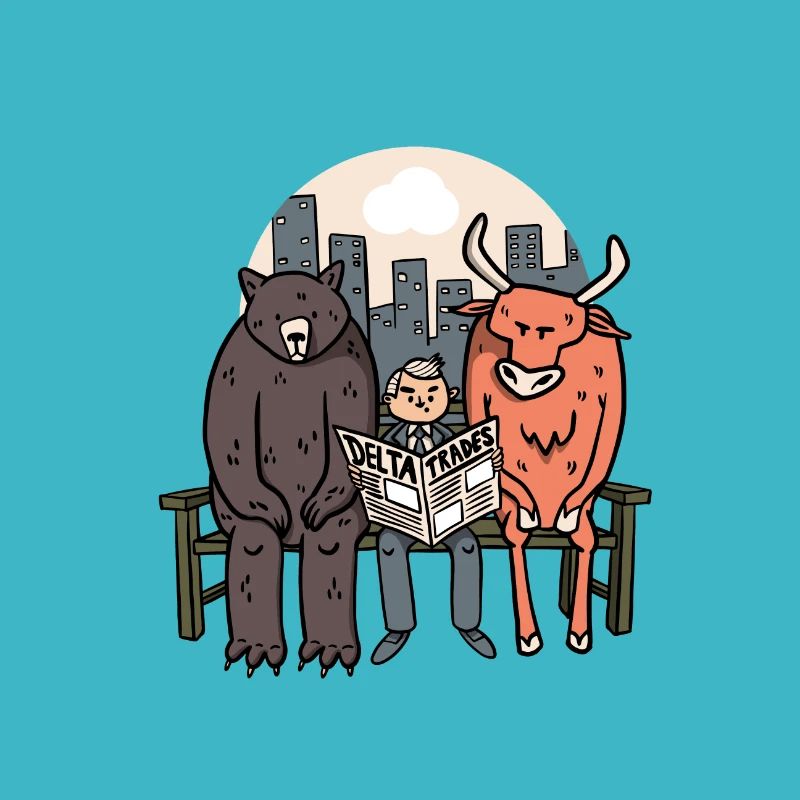Bull and Bear - Lustige Crypto/Stocks