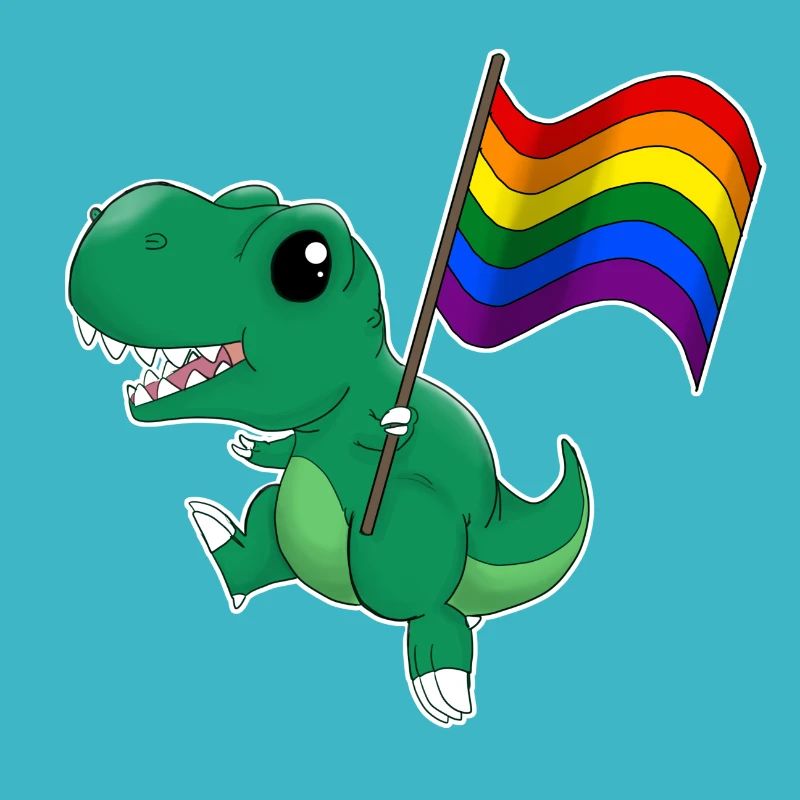 Regenbogen Dinosaurier T-Rex Pride