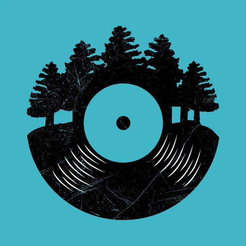 Record Forest Music Lovers Retro Gift