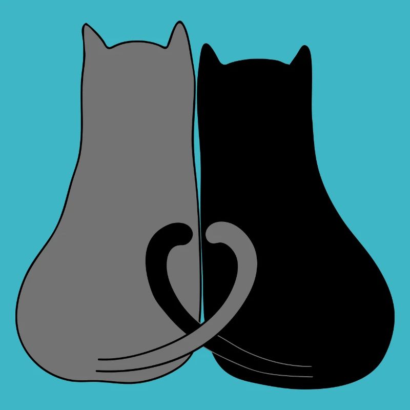2 chat coeur