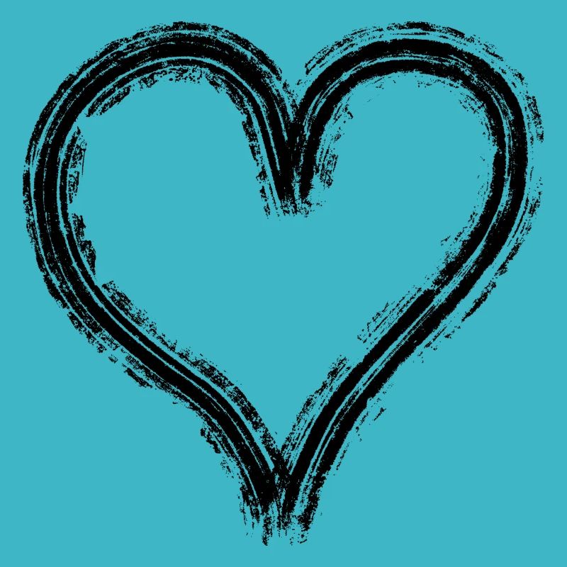 Graffiti Herz schwarz