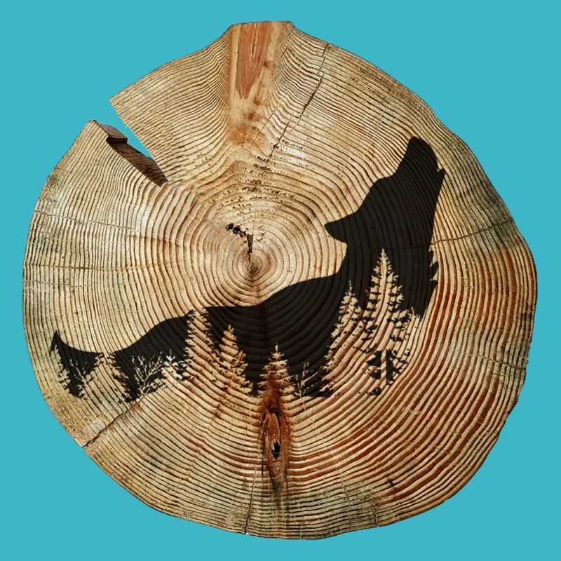 Tree Disc Wolf