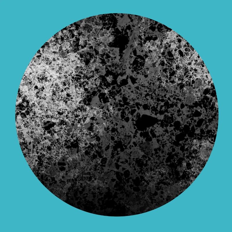 Abstract circle logo black and white cells