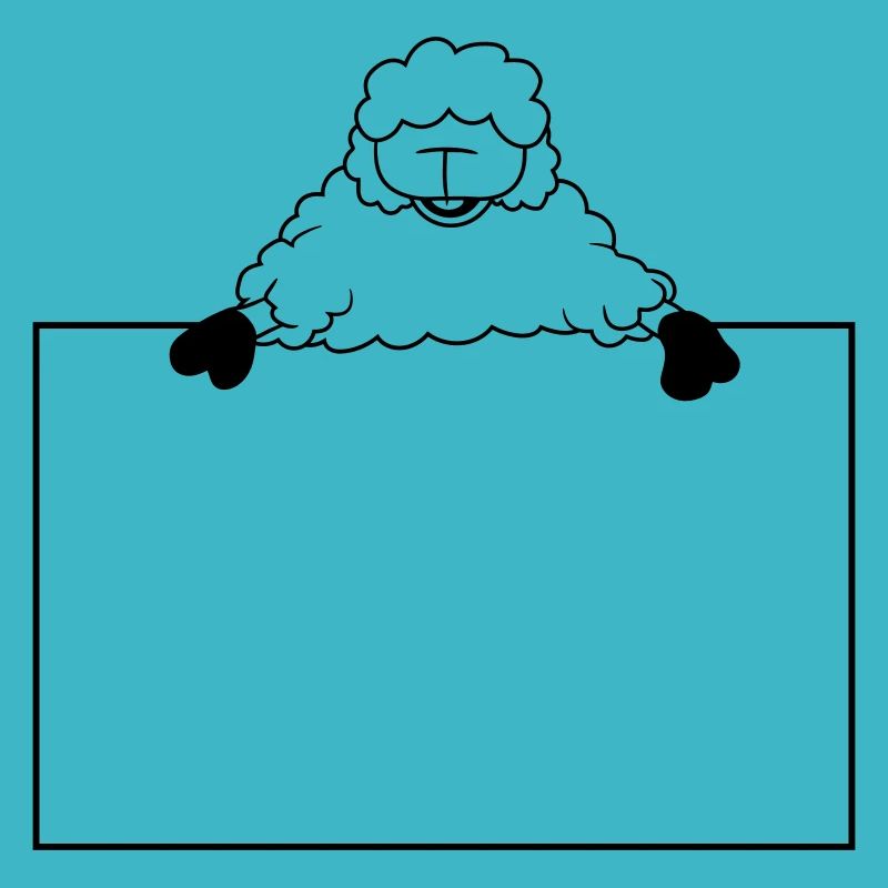 Moutons pointant vers le bouclier