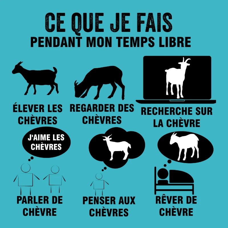 chèvres mon temps libre Humour fermier