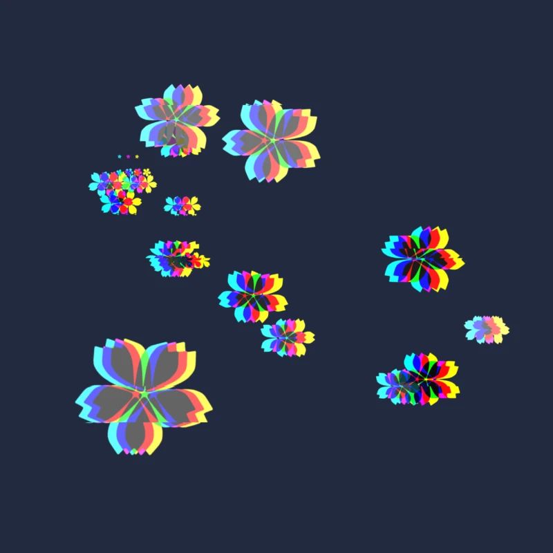 fleurs effet 3D symbole de fleur