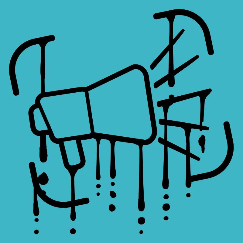 Graffiti Drops Megafon Symbol