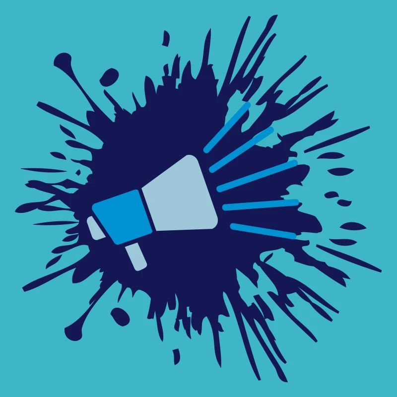 Farbklecks Symbol Megafon Tropfen