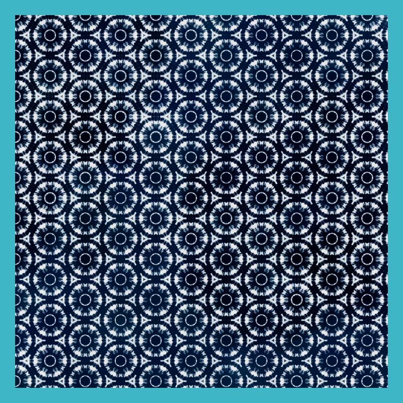 Silver Dark Blue Tie Dye Textile Pattern