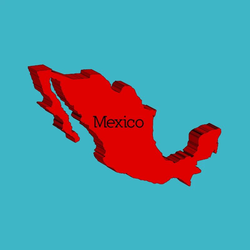 Carte 3D du Mexique