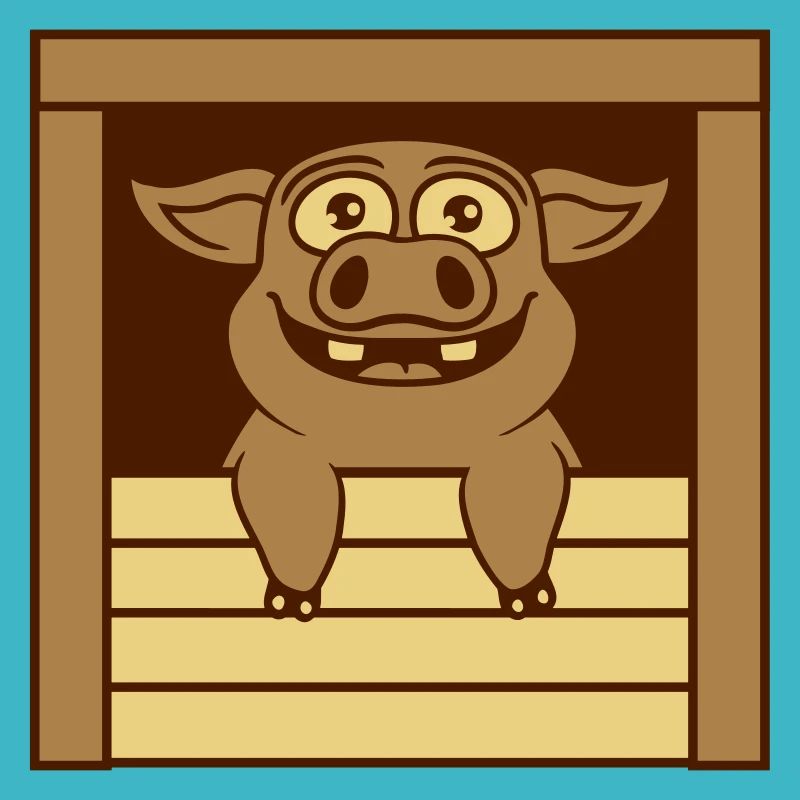 Comic drôle de cochon d’écurie