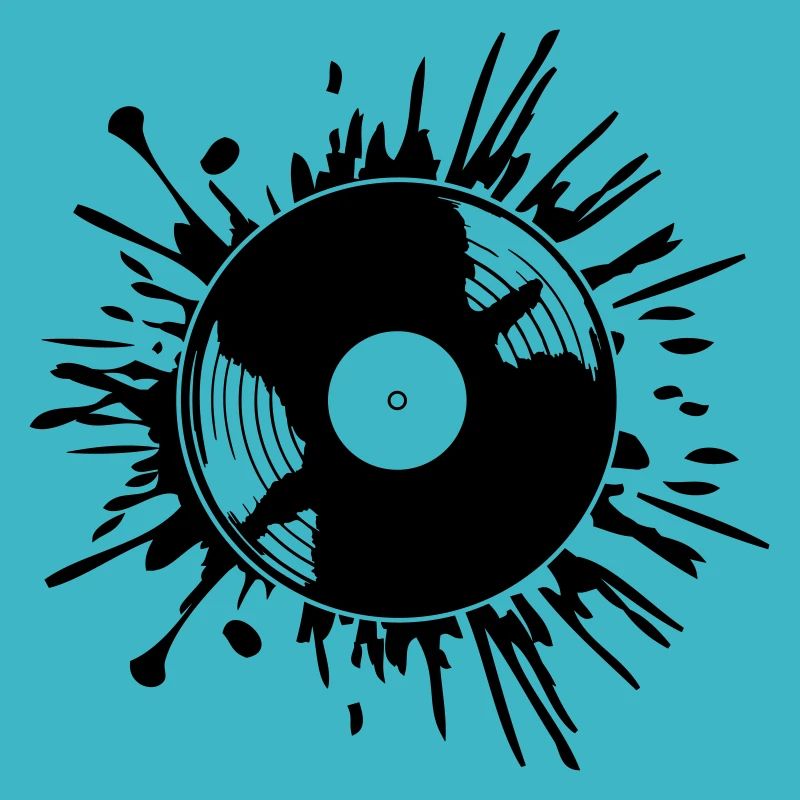 Gouttes de taches de couleur de disque vinyle