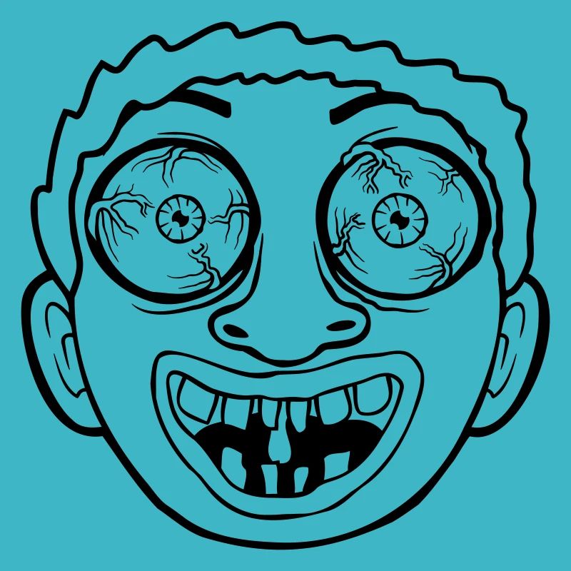Creepy crazy horror face