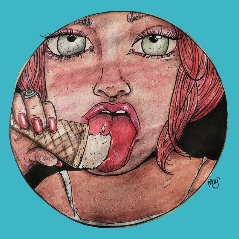 Fille de crème glacée
