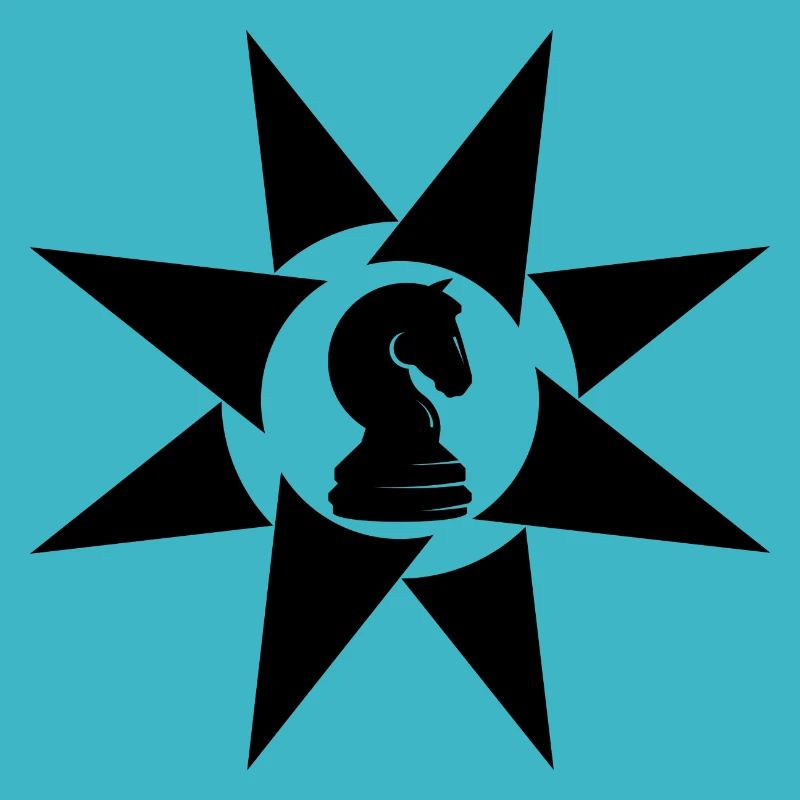 Schach Springer Springerrad schwarz