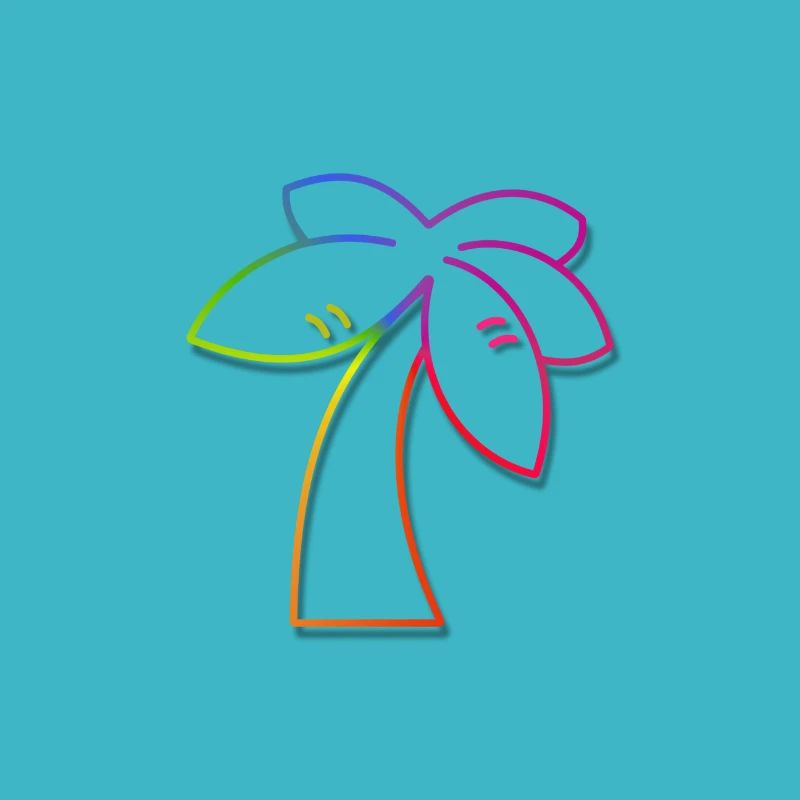 Rainbow Palm Tree