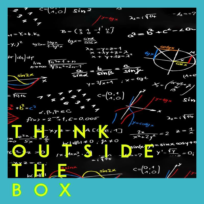 Think outside the box positive thoughts happy