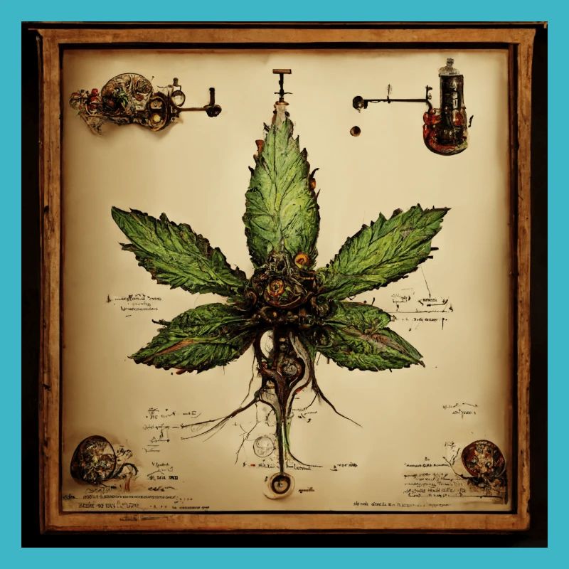 Cannabis Leaf Leonard Da Vinci Slketch