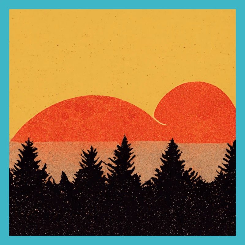 Vintage Sunset Abstract