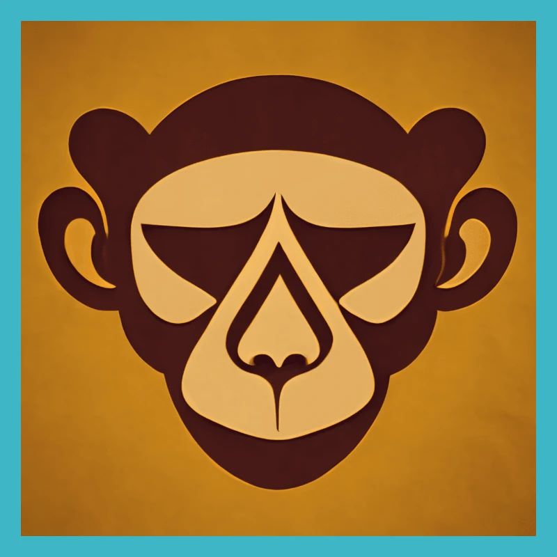 Dessin de style logo de singe