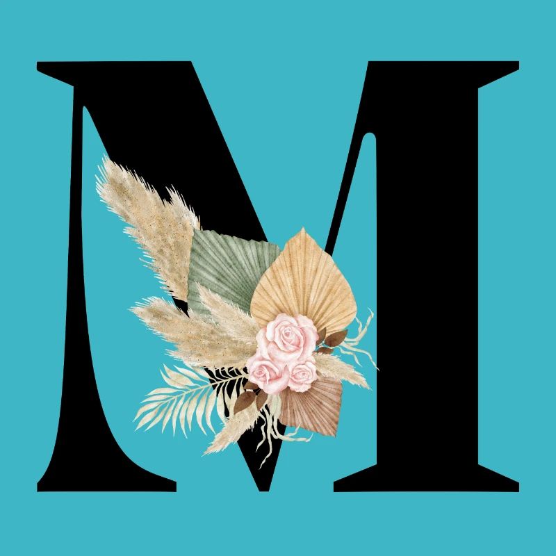 letter M flowered