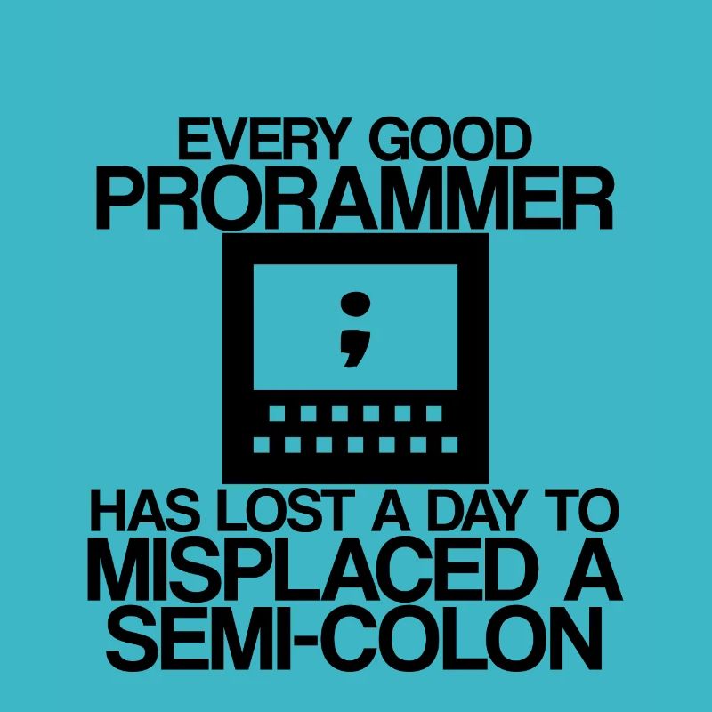 Every programmer has lost a day to a semi-colon 2