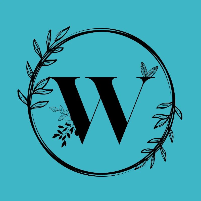Buchstabe W Floral